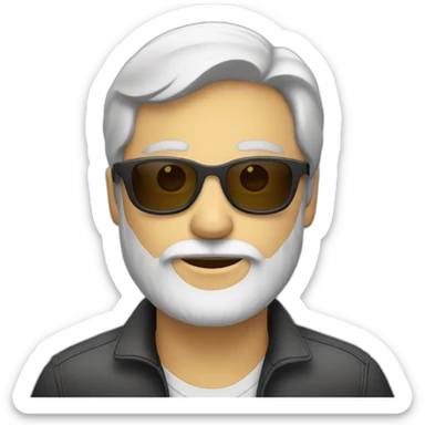 white bearded man with sunglasses sticker
