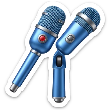 blue microphone icon sticker