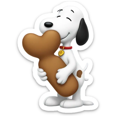kissing Snoopy sticker