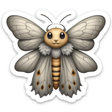 Moth shirt sticker