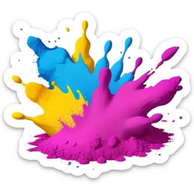 Holi colours sticker