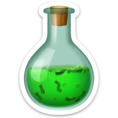green witch cooking potion sticker