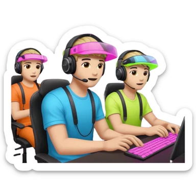 Neon Visor Gamers sticker