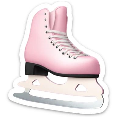 a pair of light pink ice skates sticker