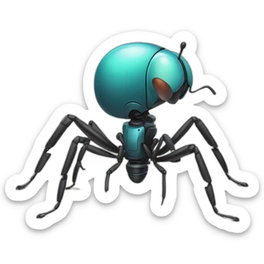 ant with robot legs sticker