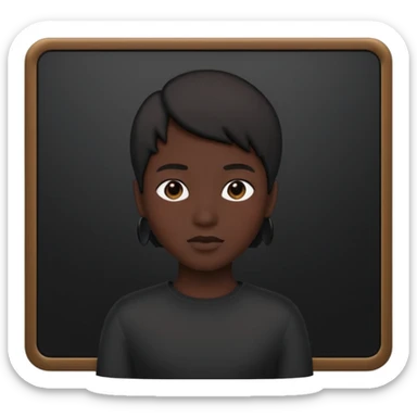 person silhouette standing in front of a screen with play icon sticker