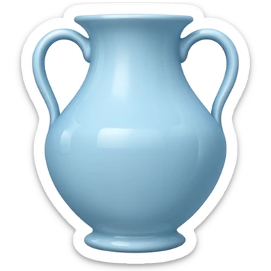 porcelain vase baby blue   sticker