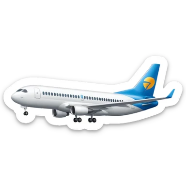 A commercial airplane with the Framer logo on the tail wing. sticker