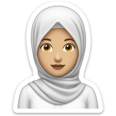 white hijab girl  sticker
