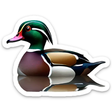 Wood duck sticker