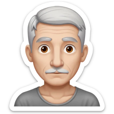 white-gray haired tattooed big nose sticker