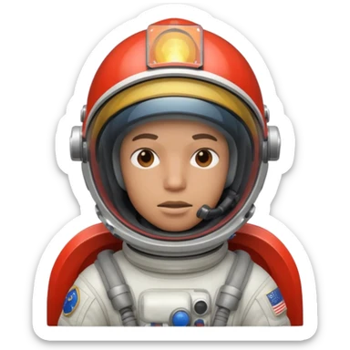 firefighting astronaut sticker