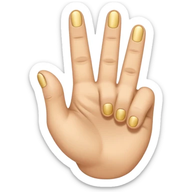 I want a emoji with just middle finger bend towards and every other fingers amd thumb straight  sticker