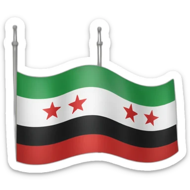 Independent Syria flag 3 stars sticker