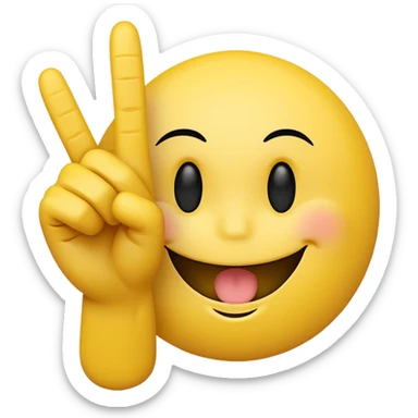 Smiley face with a middle finger  sticker