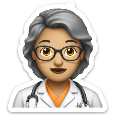 Nurse with glasses in jail  sticker