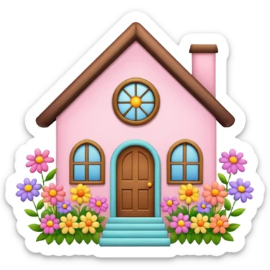 house made flowers sticker