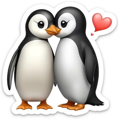 Pingüino mandando un beso sticker