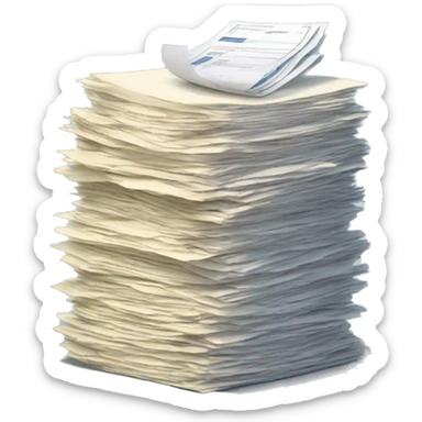 Whole stack of invoice at table sticker