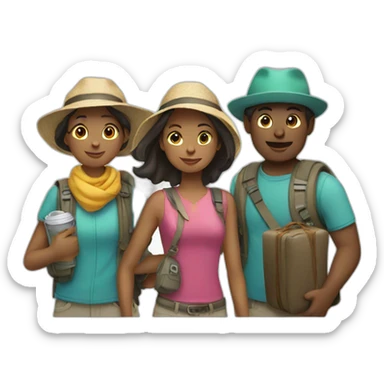travel trio sticker