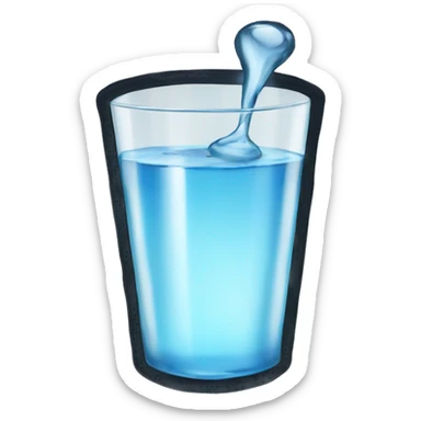 Create an emoji of a glass of water sticker