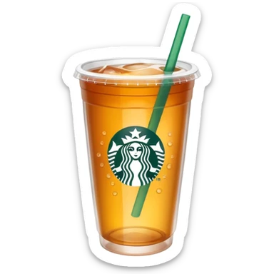 Soft drink in plastic cup (like Starbucks Cup), no logo, closed top. sticker