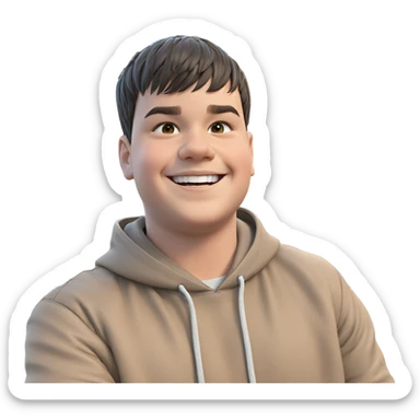 smiling boy outdoors by car sticker