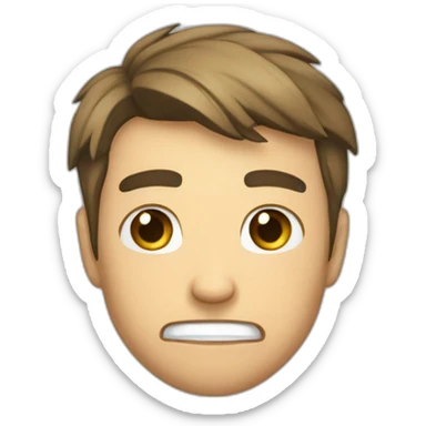 Hein Ko Ko who is trying to smile but cry sticker