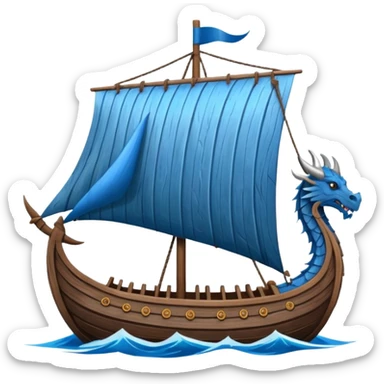 viking ship sticker