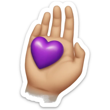 holding heart charity sticker