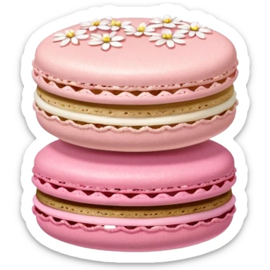Le Durée Paris macaron et fleur sticker