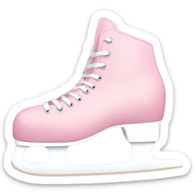 pastel pink ice skates sticker