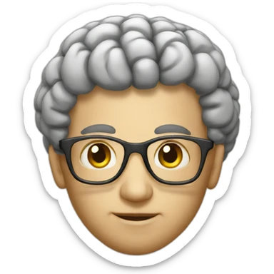 Big brain genius sticker