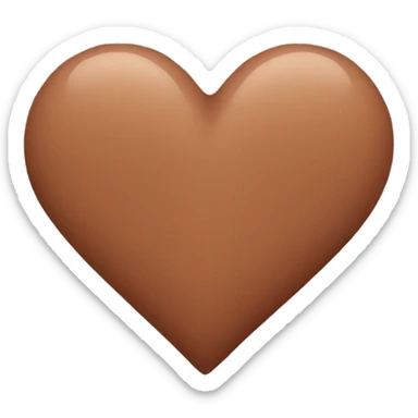 Rosy brown color heart sticker