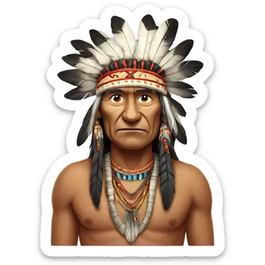 Indian chief  wise od face sticker