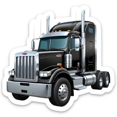 18 wheeler truck Peter belt  sticker