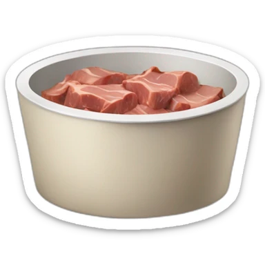 Dog bowl with meat sticker
