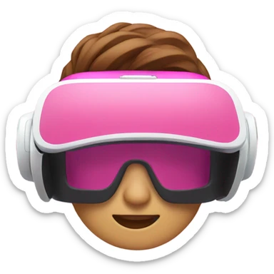 pink vr glasses sticker