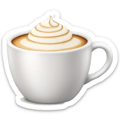 Cappuccino cup clean sticker