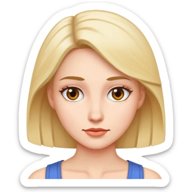 woman upper body sticker