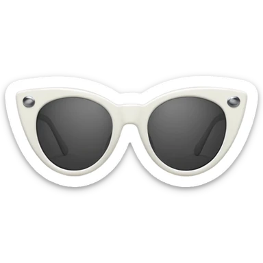 white catseye sunglasses with dark lenses sticker