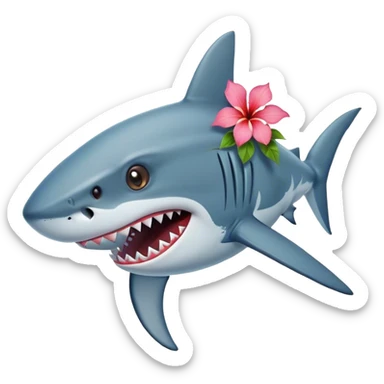 Skark with hawaii flower sticker