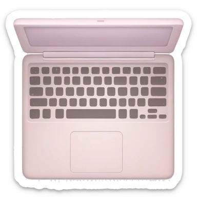 pale pink laptop sticker