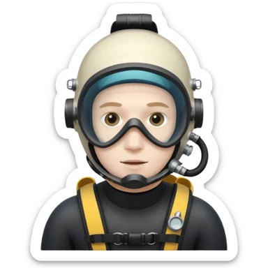 Underwater man sticker