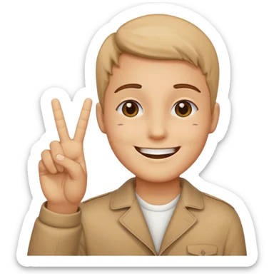 ✌🏻 avec les guillemets à faire un ciao  sticker