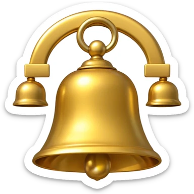 gold bell sticker