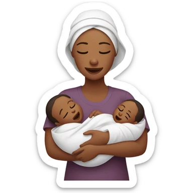 Do a lady delivering twins sticker