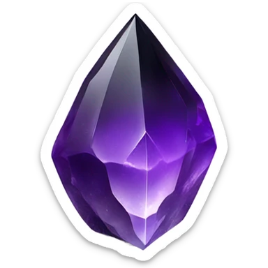 purple obsidian crystal sticker