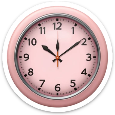 soft pink clock sticker