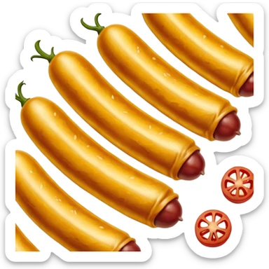 Chorizos hiperrealistas asados sticker